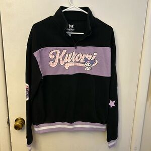 Sanrio Women Sweatshirt Kuromi Black/Purple Size Medium